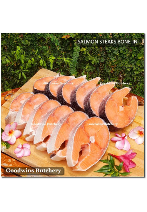 Salmon frozen bone-in Norway / Chile / Tasmania STEAK 3/4" 2cm (price/pack 500gr 2-3pcs)